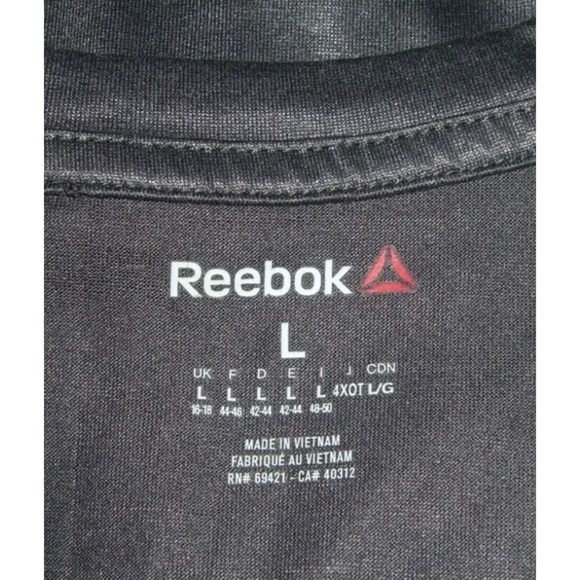 Reebok Tee Shirt Turnin Heads Twistin Necks Distressed Metallic Logo Sporty Gray - Picture 7 of 10
